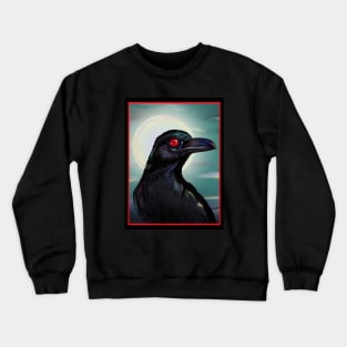 Moon Crow (red) Crewneck Sweatshirt